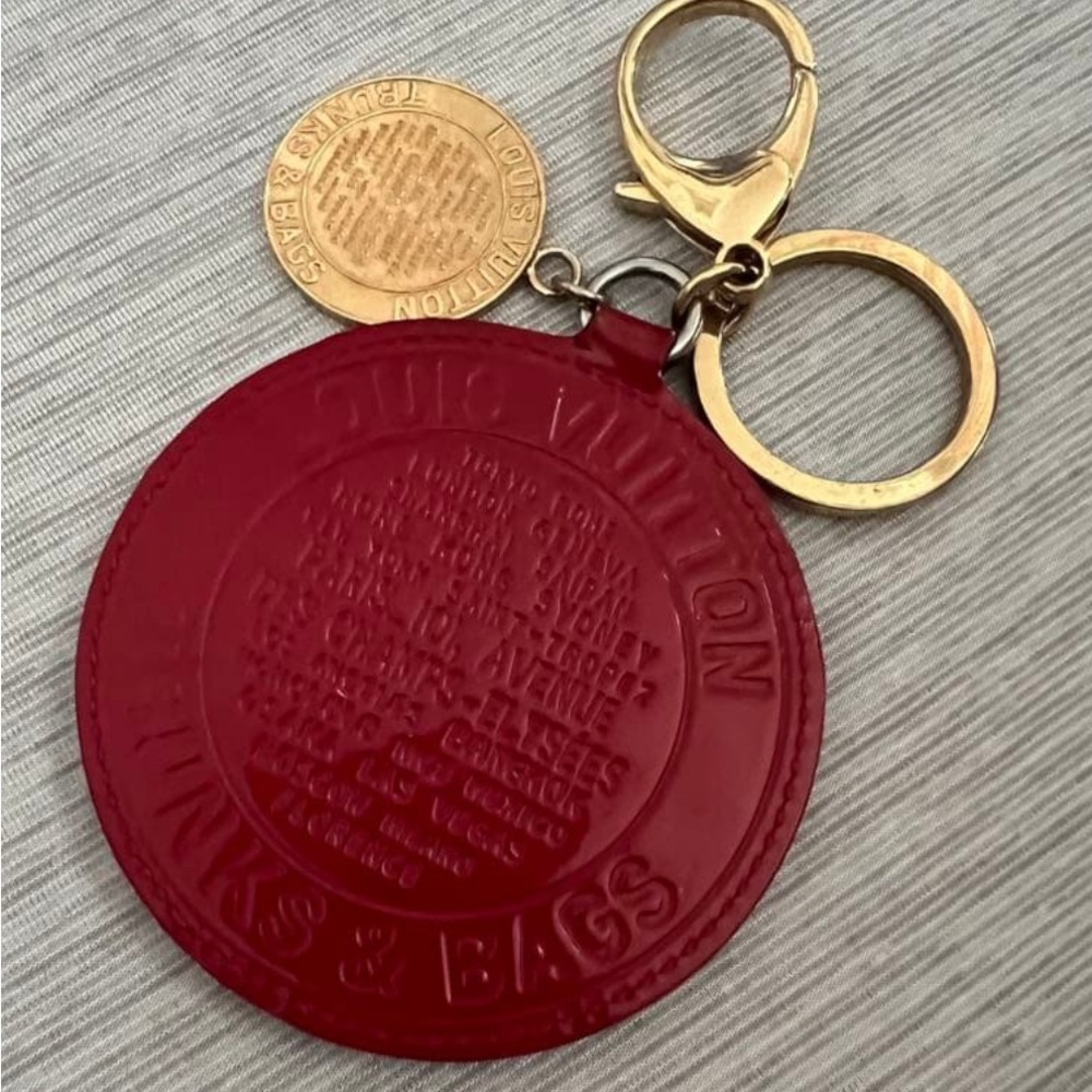 Louis Vuitton Trunks & Bags Red Vernis Bag Charm Key Ring